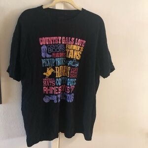 Graphic Cowgirl Black T-Shirt- 958 *tee deal $20 or $15 w/offer